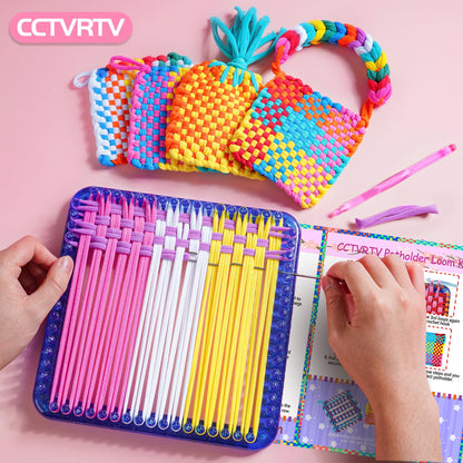 CCTVRTV Weaving Loom Kit Toys for Kids and Adults, Potholder Loops DIY Arts and Crafts for Boys and Girls Ages 5 6 7 8-12 13, Easy Potholder Loom Knitting Kits Gifts for Beginners, 252 Craft Loops.