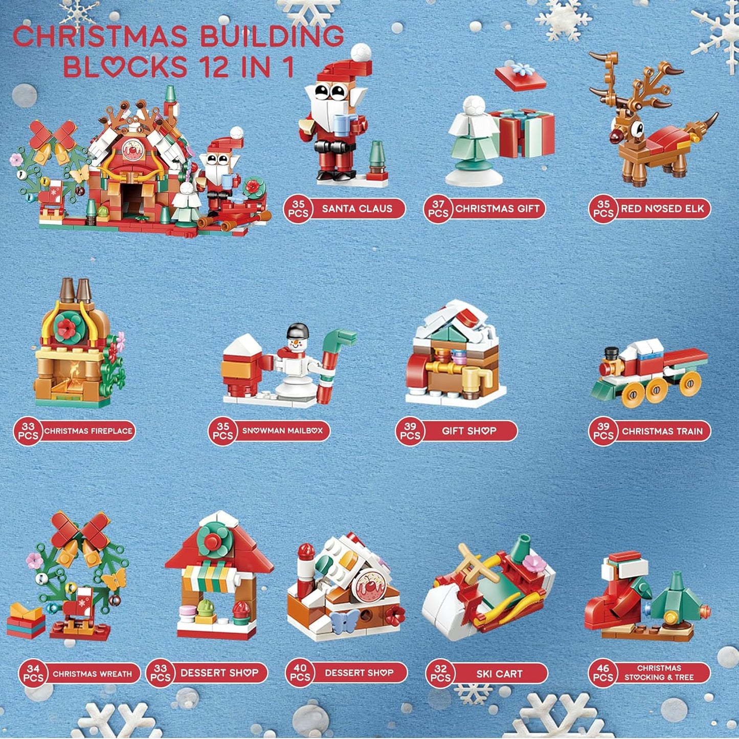 Christmas Advent Calendar 2024 for Kids, 24 Days Countdown Calendar, Advent Calendar Toy for Kids 3 Years and Up with