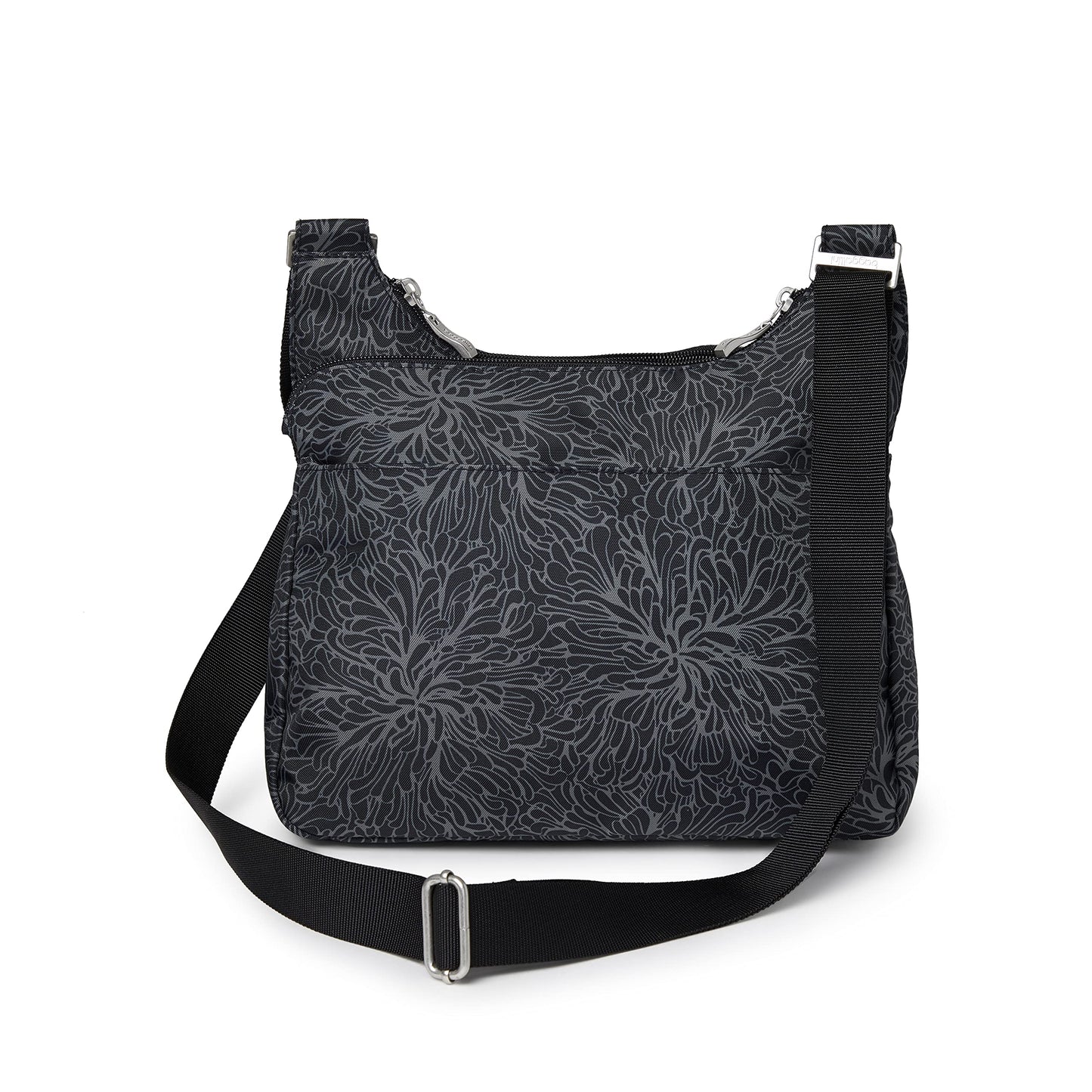 Baggallini Cross Over Crossbody Women 11x8.5 Medium Travel Bag Lightweight Water-Resistant Nylon Organized Handbag Purse