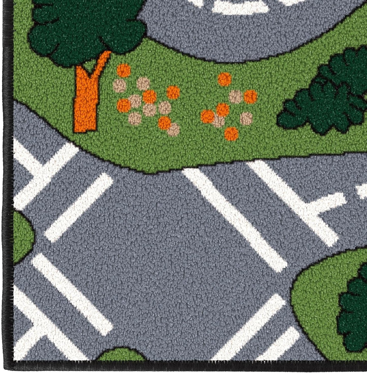 3'3" 4'7" Ottomanson x Kids Road Map Rug - Interactive City Traffic Play Mat for Toy Cars - Perfect for Playroom
