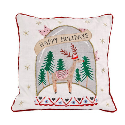 National Tree Company HGTDD94-20348CC Decorative Pillow, White