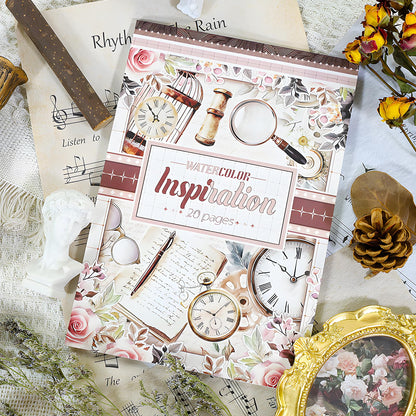 Snycler Plain Inspiration Theme Sticker Scrapbooking Supplies for Junk Journal, 20 Sheets PET Stickers - Vintage Journaling Stickers, Ephemera Sticker Book Pre Cut, Planner, Junk Journal Supplies