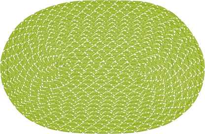 Better Trends Sunsplash Braid Collection, 20" x 30" Oval, Durable Stain Resistant Indoor Outdoor Utility Rug