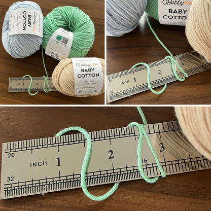 HobbyMia Baby Cotton Blend Yarn – Soft Sport Weight Yarn for Crochet & Amigurumi - 50g/180yds - 60% Cotton 40% Acrylic - Ideal for Baby & Knitting Proj. & 10 Stitch Markers(White, 4 Balls)