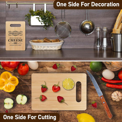 Charcuterie Board Kitchen Gift, Funny Cutting Board, Bamboo Chopping Board Present for Birthday Christmas, Kitchen Wall