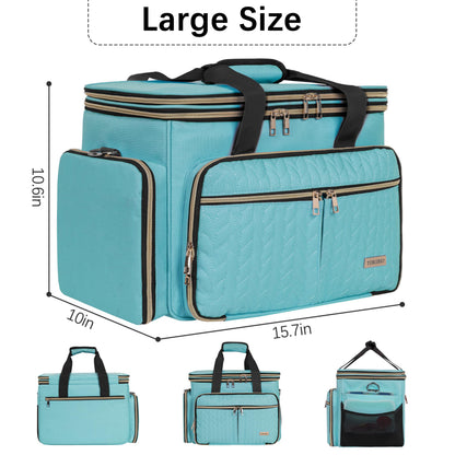 Large Knitting Bag Yarn Storage Organizer,Portable Crochet Tote Bag,Yarn Bags for Crocheting On The Go for Knitting Needles, Crochet Hooks, Knitting Accessories, Unfinished Project
