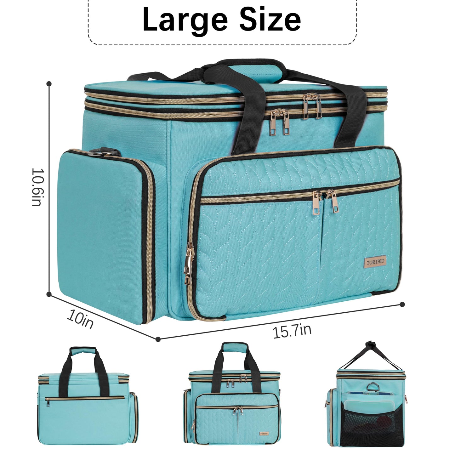 Large Knitting Bag Yarn Storage Organizer,Portable Crochet Tote Bag,Yarn Bags for Crocheting On The Go for Knitting Needles, Crochet Hooks, Knitting Accessories, Unfinished Project