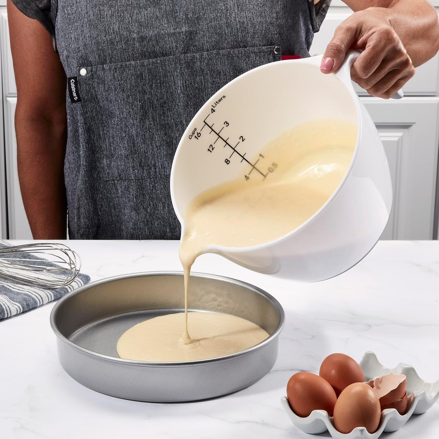 Cuisinart 4qt. Batter Mixing Bowl, White & Grey, 4 Quart