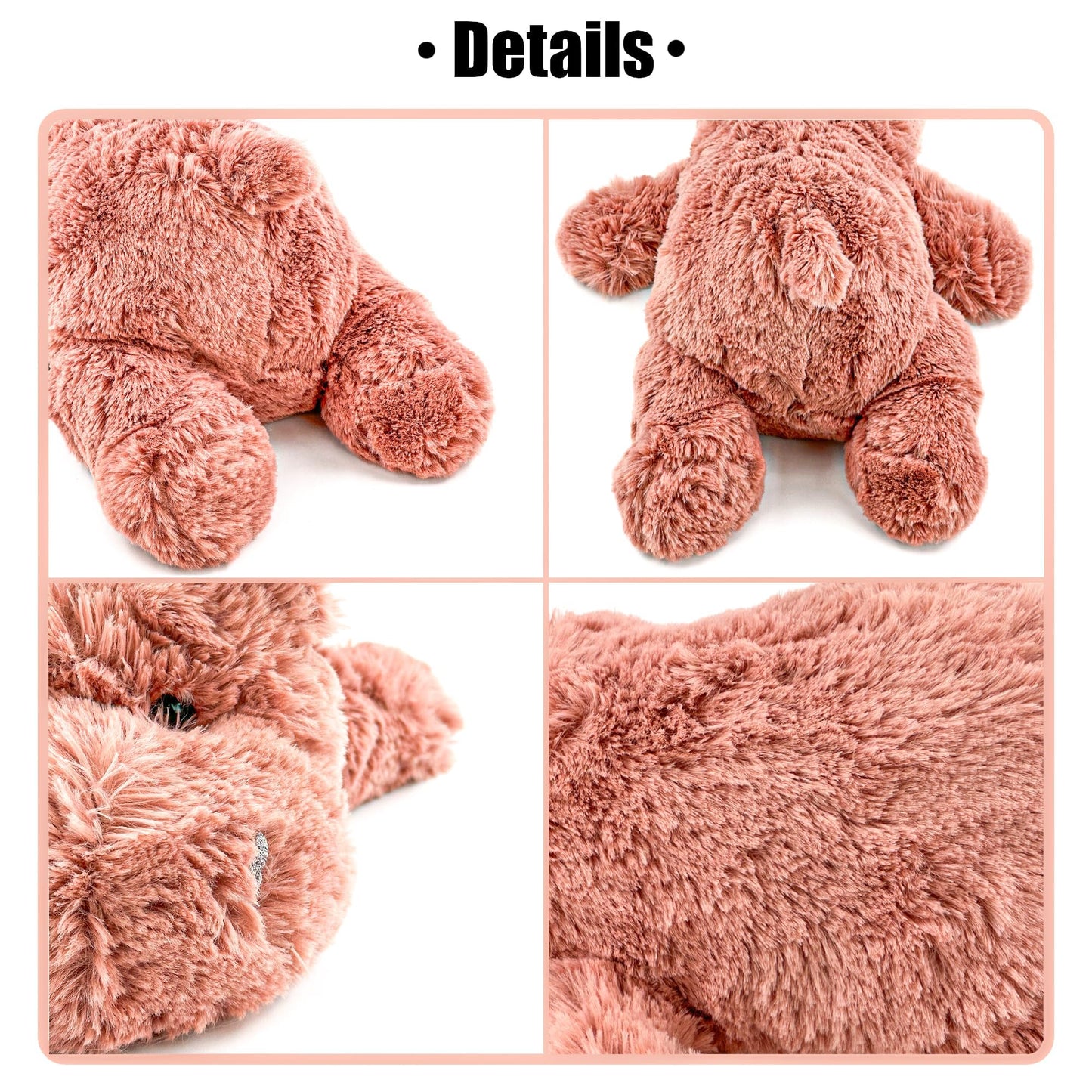YOUBLEK 20" | 4 Pounds Weighted Stuffed Animals,Sensory Comfort Plush Throw Pillow Toy, Soft for Home & School, Kawaii Plushies Hugging Toy Gifts for Kids & Adults