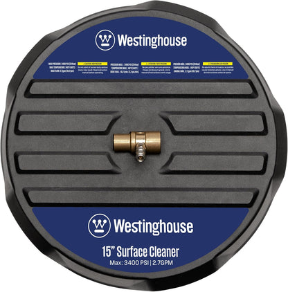 Westinghouse 15” Pressure Washer Surface Cleaner Attachment - 3400 PSI, 1/4” Connector | Ideal for Gas & Electric Washers