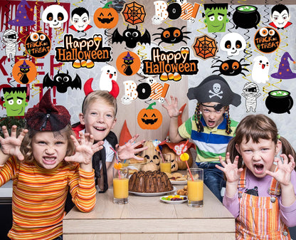 Joyful Start Halloween Hanging Decorations 68PCS Halloween Decorations for Classroom Hanging Ghost Pumpkin Ceiling Decor Indoor