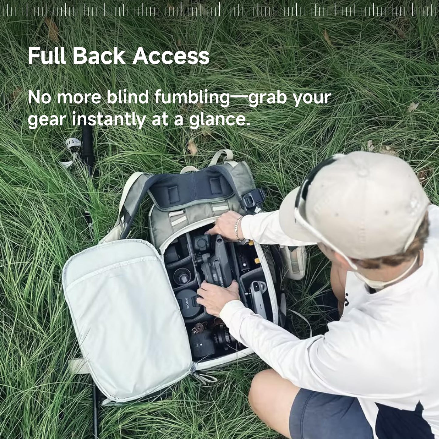 VSGO Pocket Ranger Expandable 25-33L Photography & Outdoor Backpack – Lightweight Camera Bag for Hiking, Mountaineering, Travel