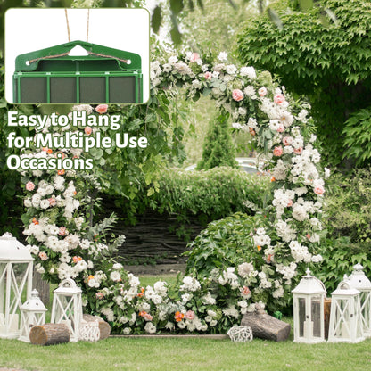 Aodaer 2 Pieces Floral Foam Cage with Floral Foam for Fresh and Artificial Flowers Rectangle Dry and Wet Flower Cage Bowl Holder for Wedding, Home and Garden Arrangement Decorations