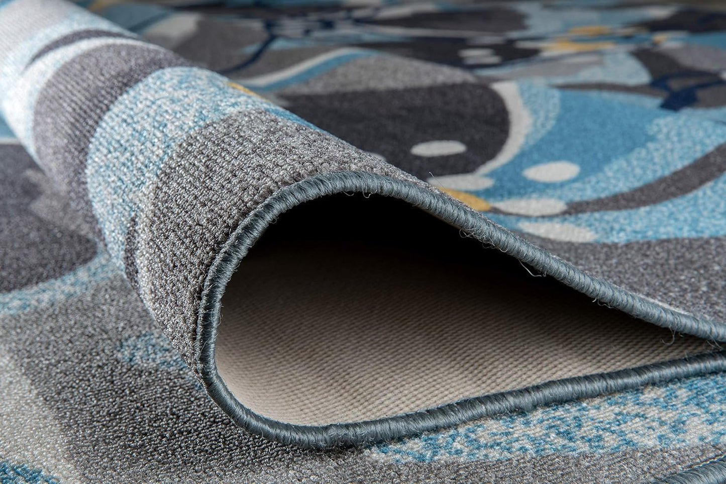 Rugshop Modern Large Floral Non-Slip Area Rug, 20" X 30", Gray-Blue
