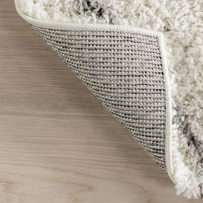 nuLOOM 2x3 Tess Moroccan Shag Area Rug, Modern/Contemporary White/Grey Accent Rug for Living Room, Bedroom, Nursery