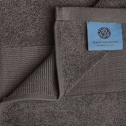 Set 12x12 [12 Pack, White Classic Resort Collection Soft Washcloth Face & Body Towel | Luxury Hotel Plush & Absorbent