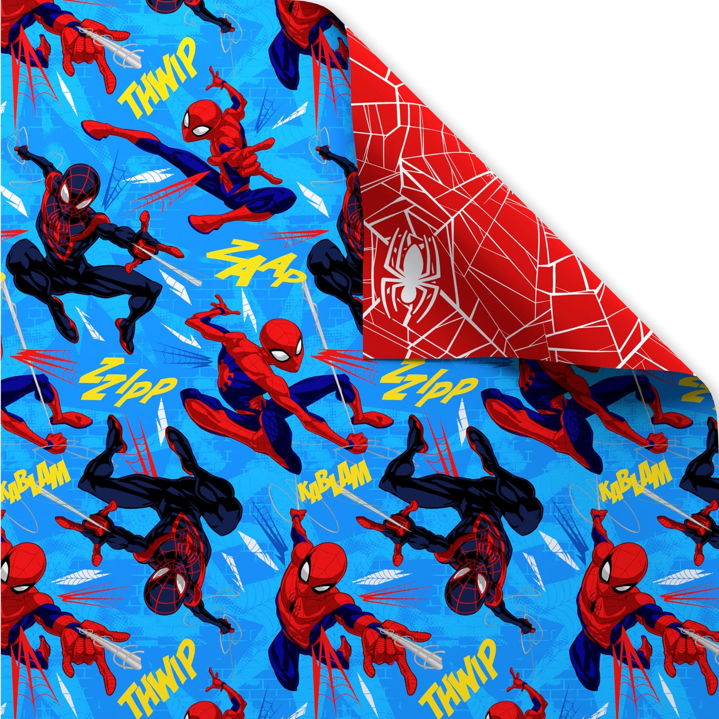 American Greetings 40 sq. ft. Reversible Spiderman Wrapping Paper for All Occasions (1 Roll, 30 in. x 192 in.)