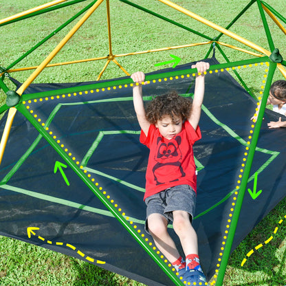 Virubi 13 FT Climbing Dome with Hammock for Kids 3-10, Outdoor Play Equipment Supporting 1000 lbs, Anti-Rust Jungle Gym, Easy Assembly Geometric Dome Climber Play Center