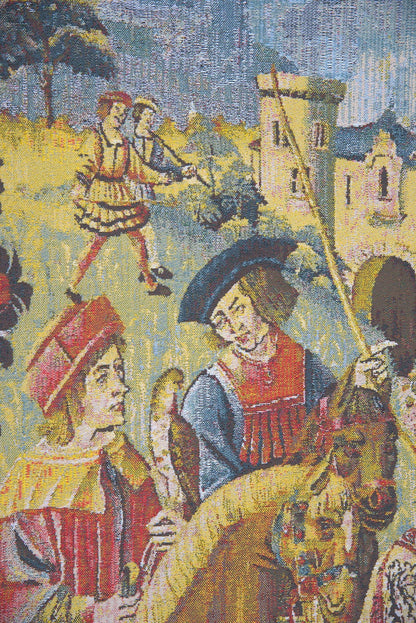 Chasse Bright Belgian Tapestry Wall Hanging - 38 in. x 39 in. Cotton by Charlotte Home Furnishings