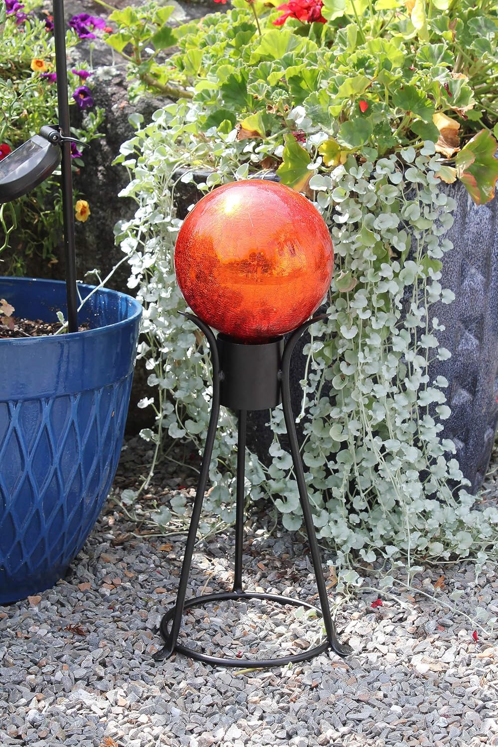 GBS-14 13 1/2-in Achla Designs Trestle II Gazing Globe Ball Stand, H, Black