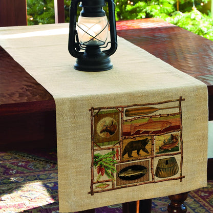 Heritage Lace Lodge Natural Runner, 16" X 54"