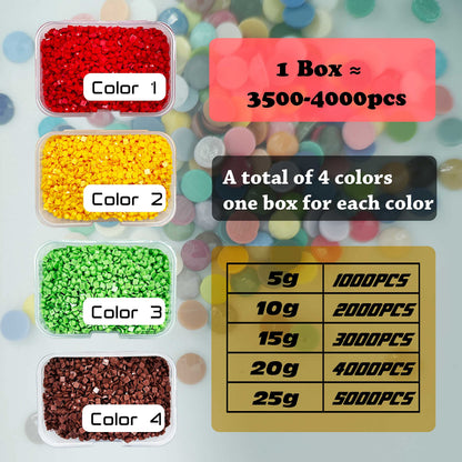 Diamonds Painting Accessories,Replacement for Missing Square Drills 747 754 758 760,Rhinestone Resin Diamond Drill,4 Colors Beads Gems Stones,3500pcs per Color