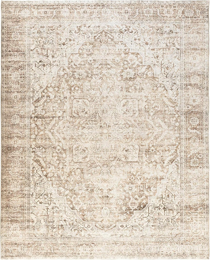 Boho Kitchen Rug Washable, 2x3 Non-Slip Farmhouse Neutral Small Area Rug for Bathroom Bedroom Indoor Entrway