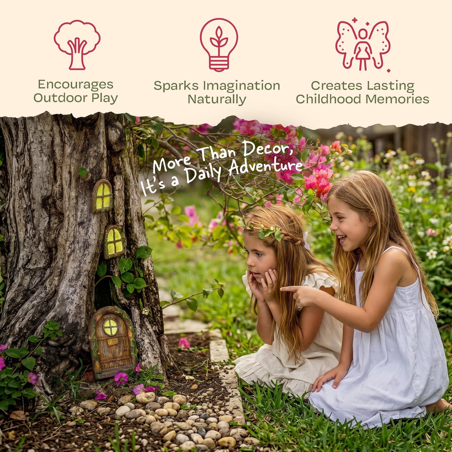 Fairy Doors for Trees, Fairy Door, Fairy Garden, Fairy Garden Accessories Outdoor kit, Fairy Doors for Trees Outdoor, Gnome House