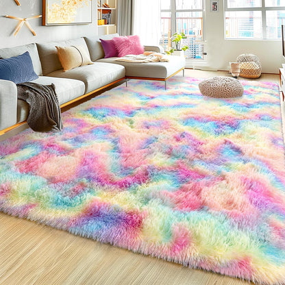 5x7 Ultra Fluffy Rug for Living Room Bedroom, Fuzzy Large Area Rug for Living Room, Plush Soft Shag Carpet for Girl Boy