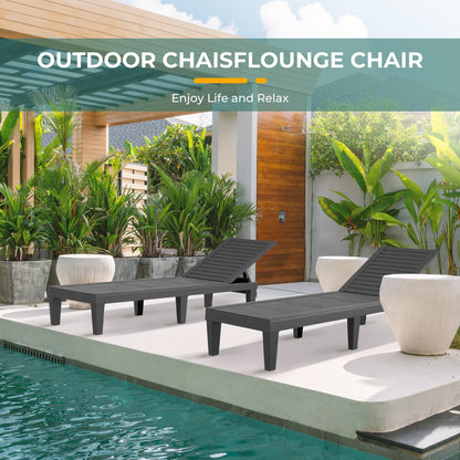 GGYI 3 Patio Lounge Chair,Resin Outdoor Chaise Lounge with Waterproof Design & Lightweight Frame,Premium Outdoor Lounge Chairs for Backyard, Poolside, Garden