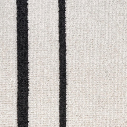 2' 6' (6' Nourison Home Nourison Essentials Ivory/Black x Area Rug - Easy Clean, Non Shedding, Bed Room, Living Room