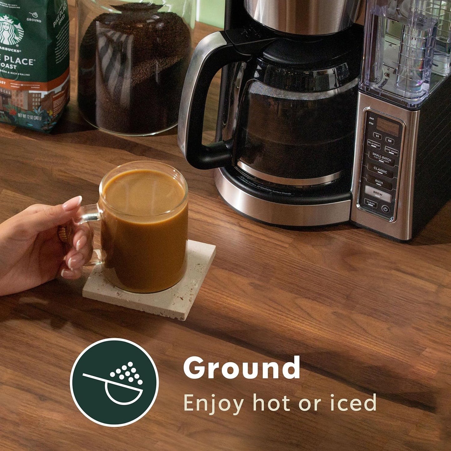 Starbucks Ground Coffee - Dark Roast for Hot or Iced Beverages | French Roast, 28 oz