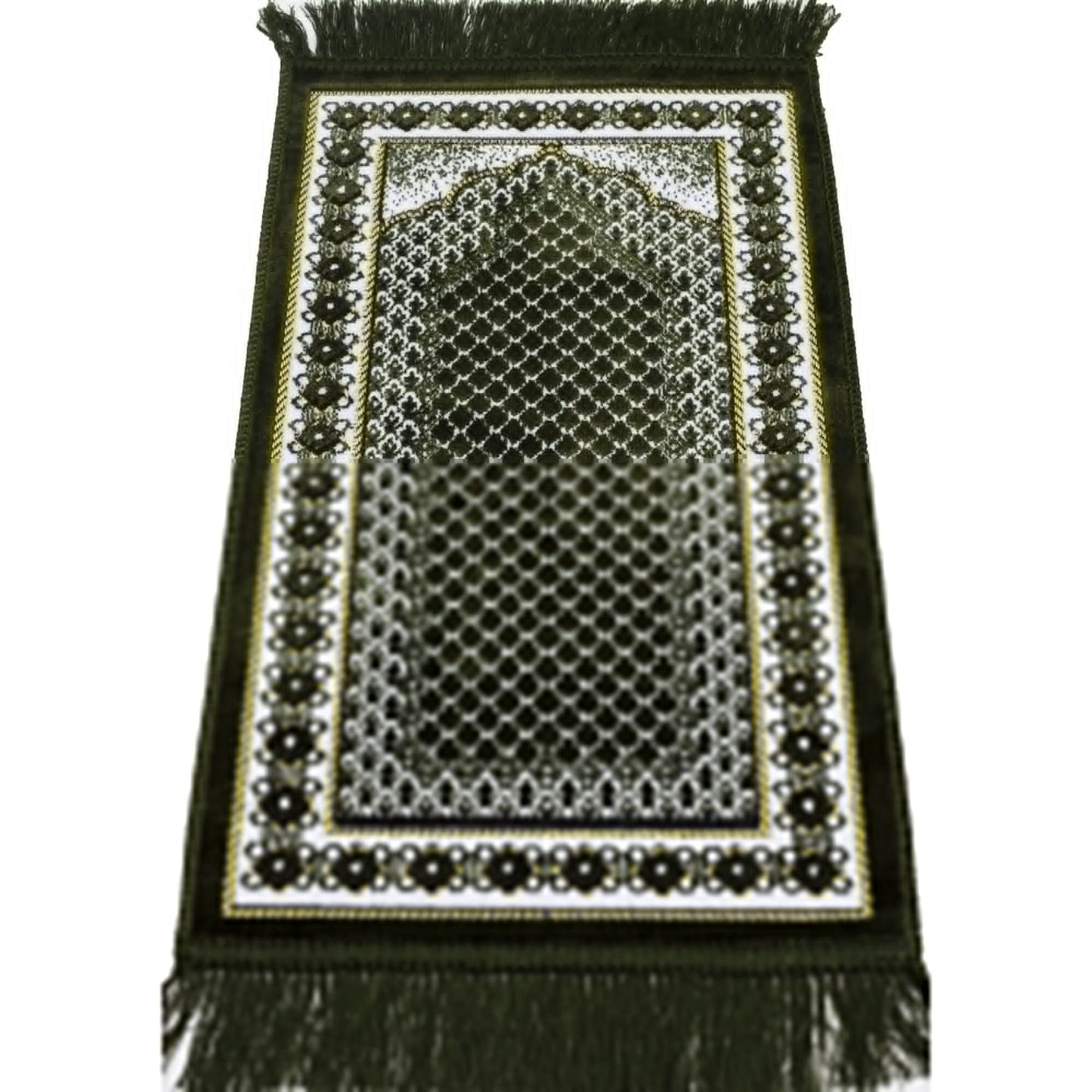 Modefa Turkish Islamic Velvet Prayer Rug - Soft Small Child Praying Carpet - Muslim Janamaz Sajada for Kids & Toddlers - Ramadan or Eid Gift for Boys & Girls - Lattice (Vine Swirl Turquoise)