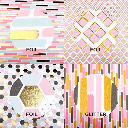 Desecraft 48 sheets 12x12 Scrapbooking Cardstock Decorative Paper Pack - Pink Collection - for Card Making Journaling Planner Origami Scrapbook Paper Scrapbook Materials Supplies