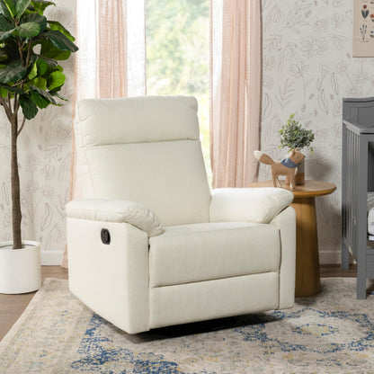 Davinci Suzy Swivel Recliner in Vanilla, GREENGUARD Gold & CertiPUR-US® Certified