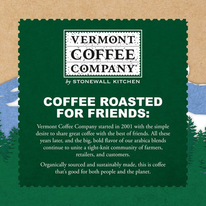 Vermont Coffee Company, Organic Dark Roast Coffee Pods, Single-Serve, Compostable Pods, 10CT, Made in the USA