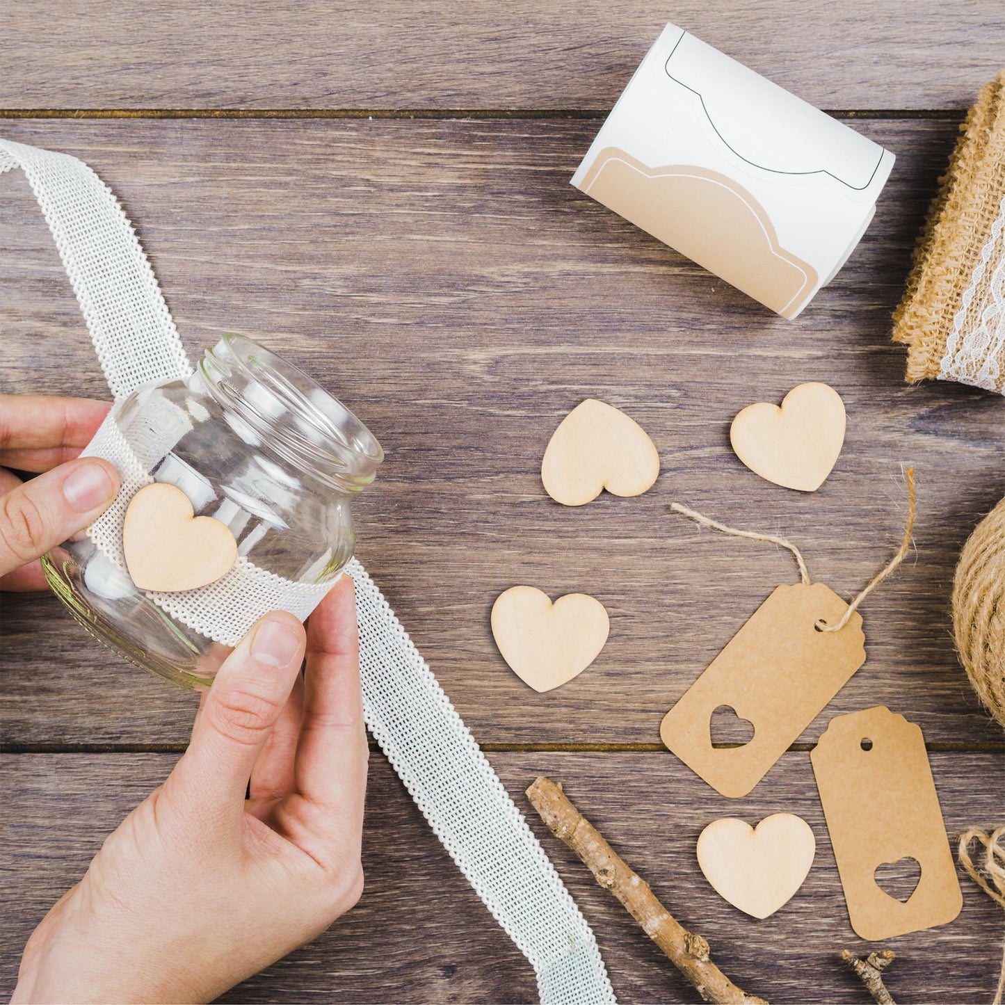 Kate Aspen Wooden Hearts for Guest Book (Set of 75) Wedding Guestbook Alternative Drop Box Hearts, Unfinished Wood Shapes for Crafts