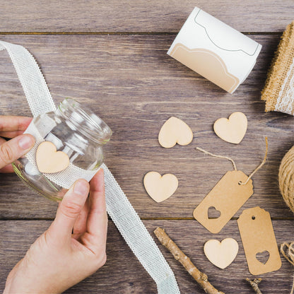 Kate Aspen Wooden Hearts for Guest Book (Set of 75) Wedding Guestbook Alternative Drop Box Hearts, Unfinished Wood Shapes for Crafts