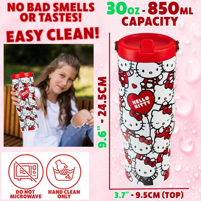 Get Trend Hello Kitty Sanrio Tumbler Stainless Steel with Straw 30oz Girls Teens Insulated Cup with Lids, Kuromi Travel Mug, Kawaii Gifts for Girls (Purple Kuromi)