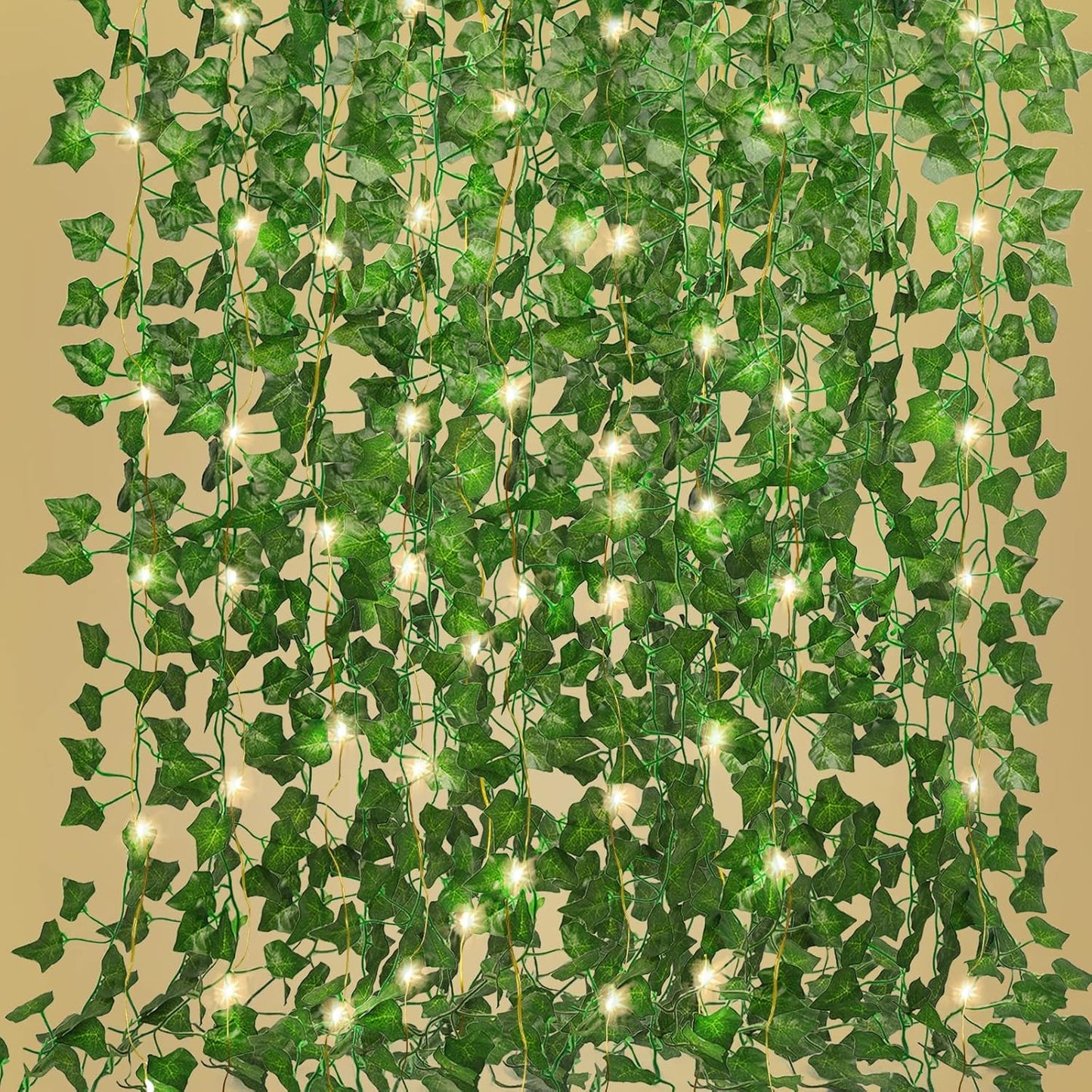 12 Pack 86 100 RECUTMS Ivy Fake Vines for Room Decor FT Artificial Plant with LED String Light Bedroom Aesthetic