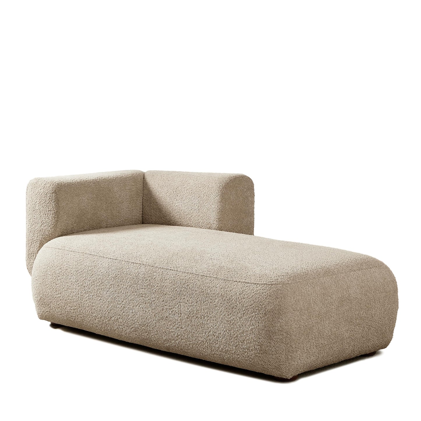 ERYE Boucle Upholstered Right Facing Chaise Lounge Indoor for Living Room Bedroom,Comfy Single Chaise Lounge Modern Leisure Recliner Sleeper Sofa Daybed, Easy Assemble