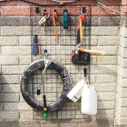 Double Gridwall Hooks- 24 Pcs Display Hooks for Grid Wall Panel- Grid Wall Hooks 6 inch with Extra Hook On The Bottom- Durable Peg Hook Wall Grid Panel Hooks for Hanging Retail Gridwall Accessories