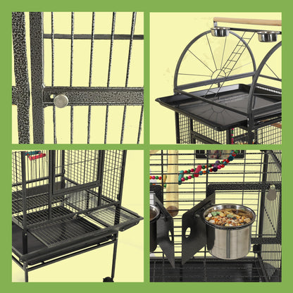 Sinopet 68'' Large Parrot Cage, Large Bird Cages for Parrots,Conure Cage for Birds, Cockatiel Cage with Play Top,Feeders,Slide-Out Tray,Seed Catcher,Birdcage Toys for Cockatoo,African Grey,Lovebird