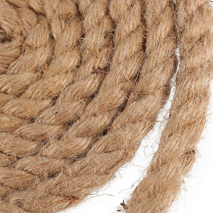 JAPCHET 164 Ft x 10MM Natural Jute Twine, 3/8 Inch Twisted Jute Rope Hemp Rope, Strong Burlap Cord for DIY Crafts Gardening Hammock Home Decorating Gift Wrapping