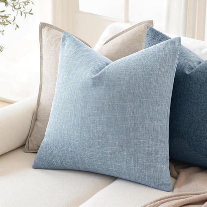26x26 Inch Pack 2 MIULEE of Decorative Linen Burlap Textured Euro Pillow Covers Farmhouse Boho Accent Pillowcases