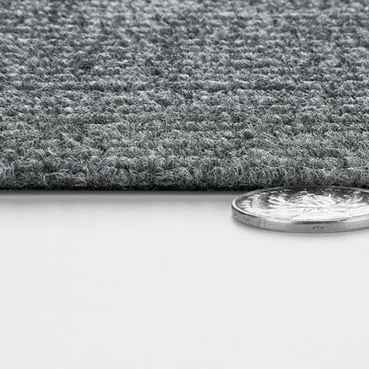 Livelynine 16-pcs Carpet Tiles Peel and Stick Carpet Squares Self Adhesive Gray Rug Tiles with Padding Sticky Flooring Remnants 11.8x11.8 Waterproof Stick on Floor Tile for Bedroom Basement Home