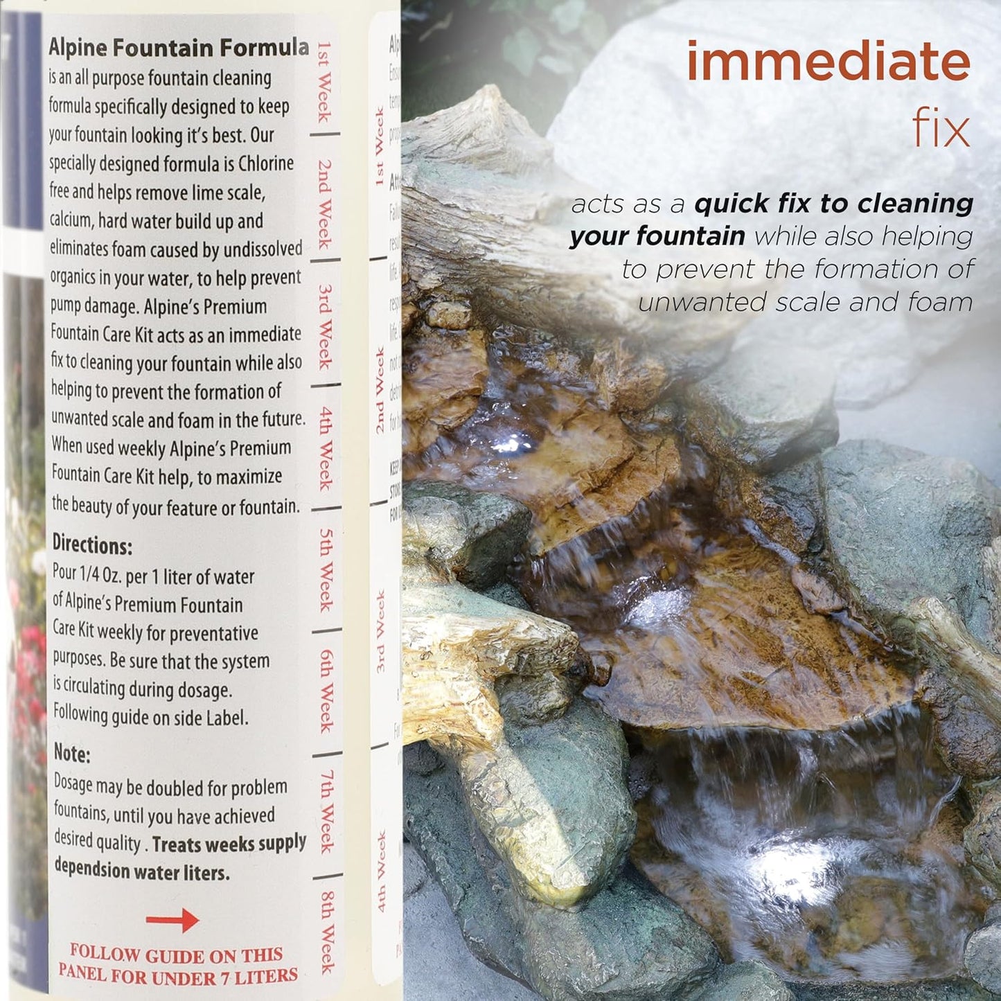 Alpine Corporation 8 oz. Floor Fountain Cleaner for Indoor and Outdoor Fountains