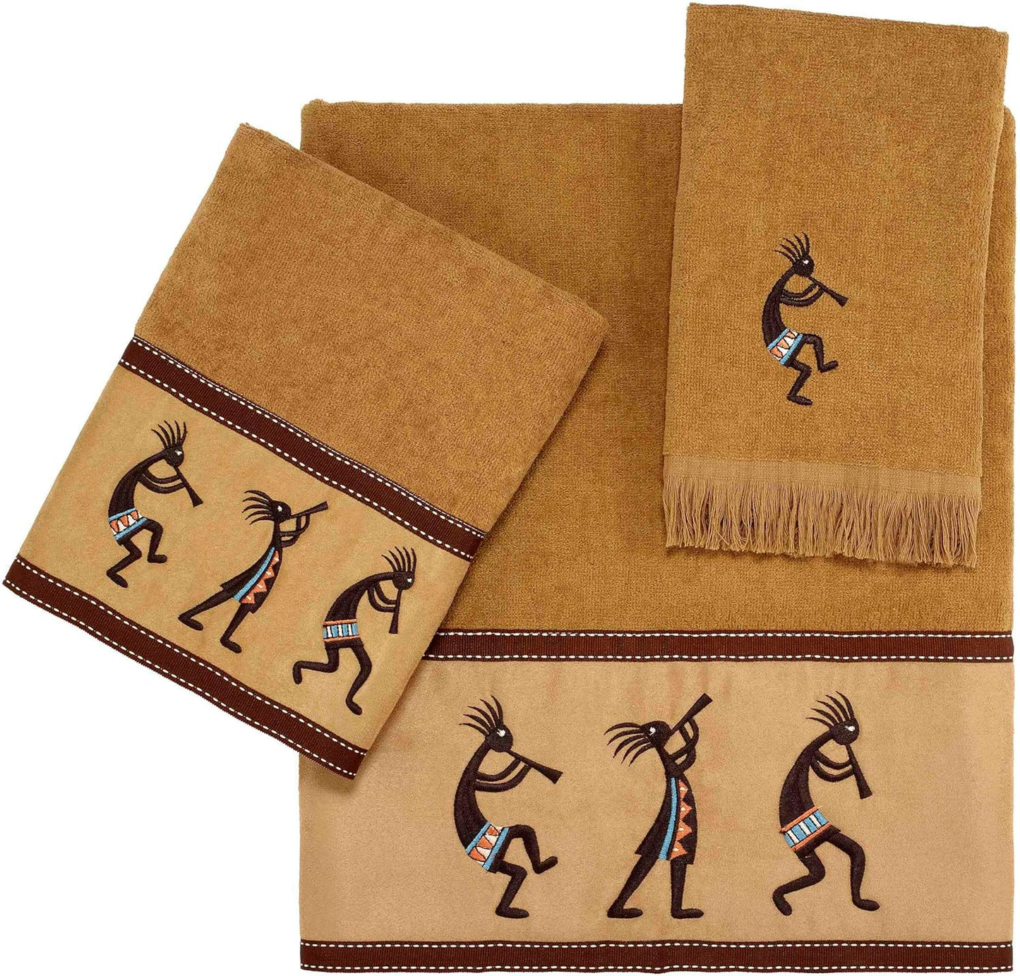 Avanti Linens Kokopelli Bath Towel, Nutmeg
