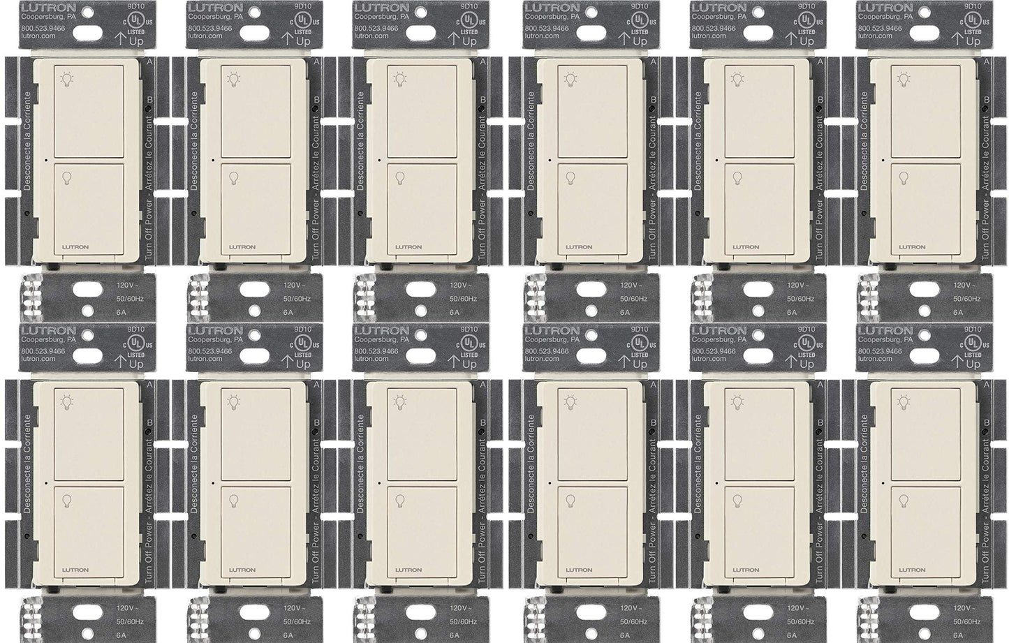 Lutron Caseta Original Smart Light Switch (Lutron Smart Hub Required), for Home, LED Lights, and Fans, 6 Amp, Single-Pole/3-Way, Neutral Required, PD-6ANS-WH, White