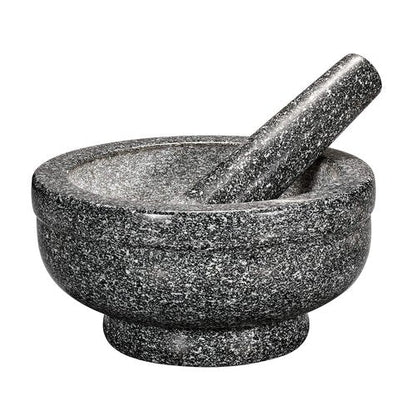 Cilio Herb Grinder & Stone Crusher Bowl - 5 in. x 6.75 in., Granite Unfinished - Stone Grinder & Herb Crusher